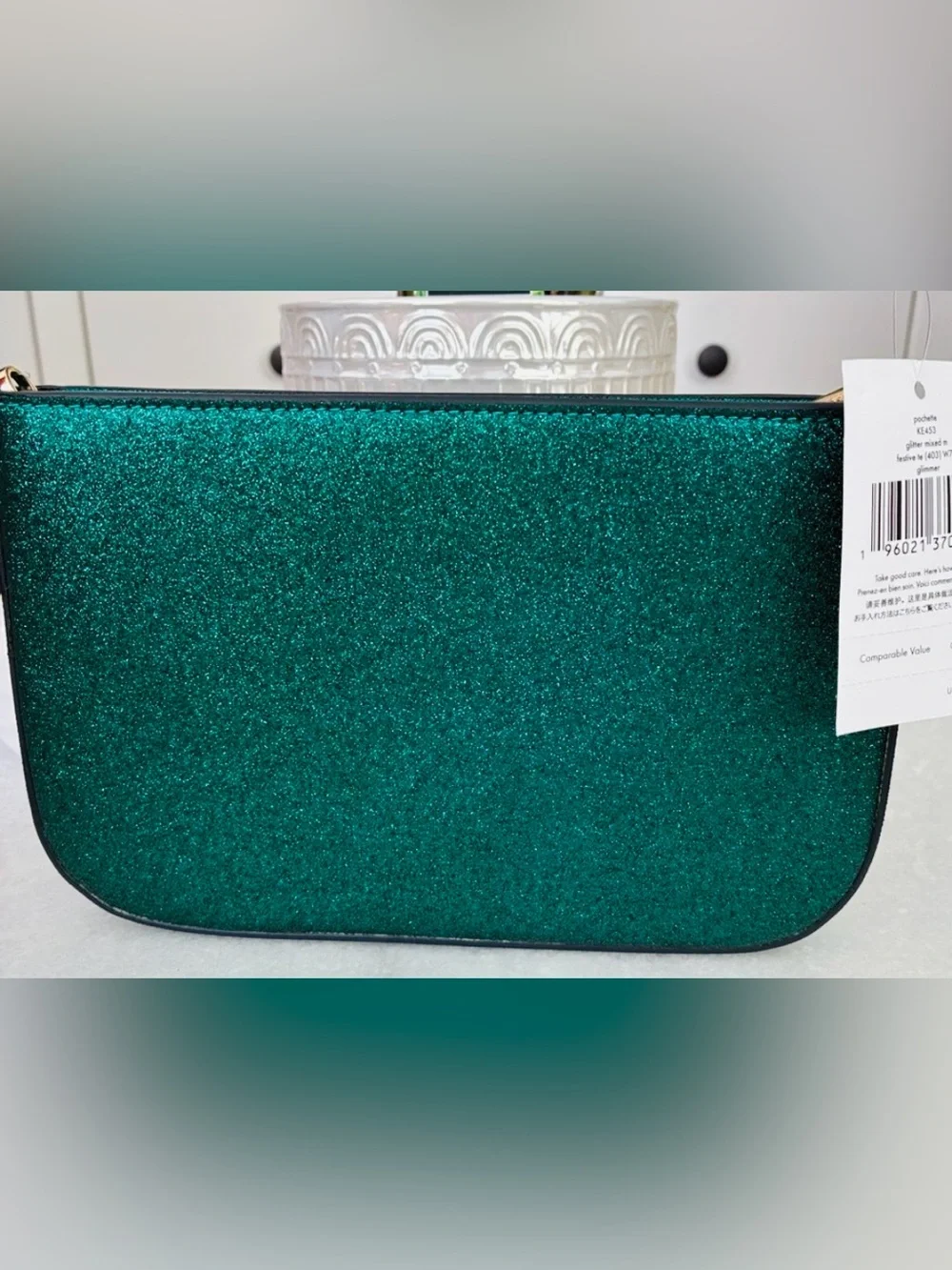 🌷1/2 price sale🌷Kate spade Teal Glitter Chain Clutch